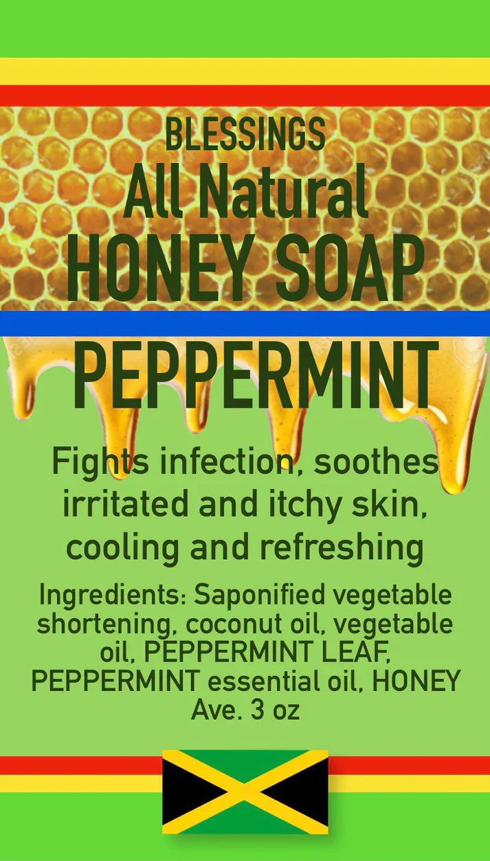 ALL NATURAL HONEY PEPPERMINT FACE & BODY BAR