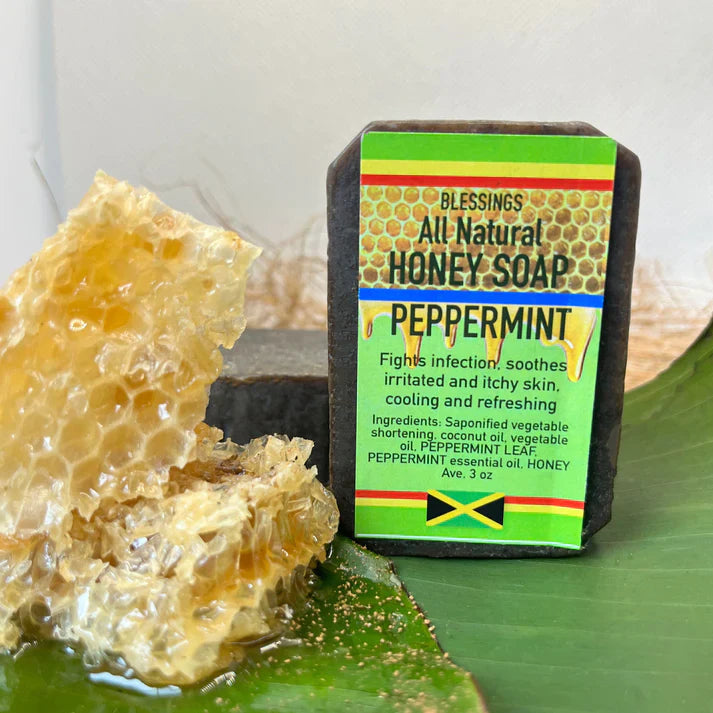 ALL NATURAL HONEY PEPPERMINT FACE & BODY BAR