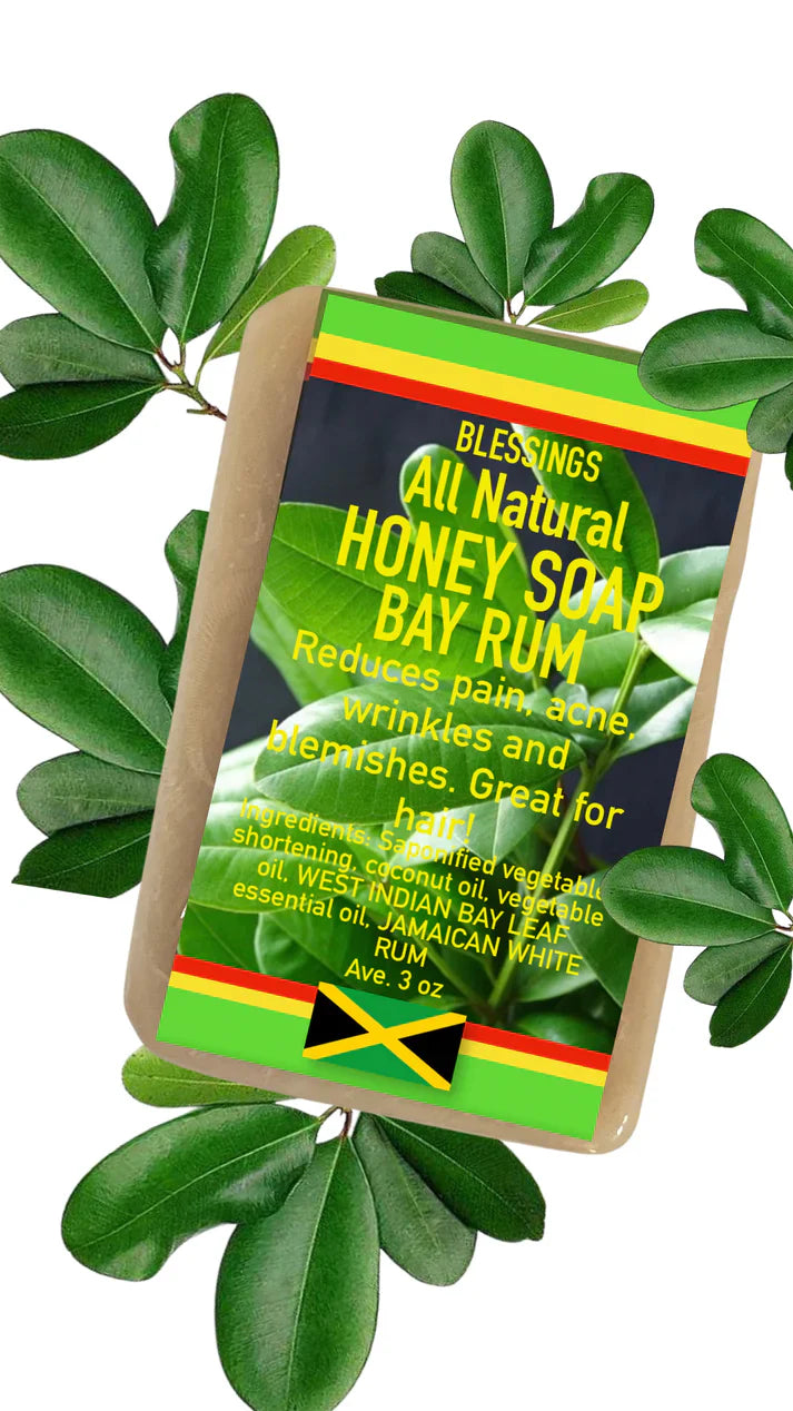 ALL NATURAL HONEY BAY RUM FACE & BODY BAR