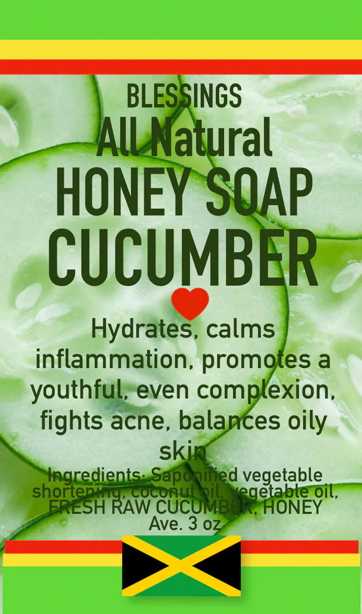 ALL NATURAL HONEY CUCUMBER FACE & BODY BAR