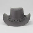 Premium Leather Wide Brim Western Hat. Lightweight Top Grain Rodeo Hat