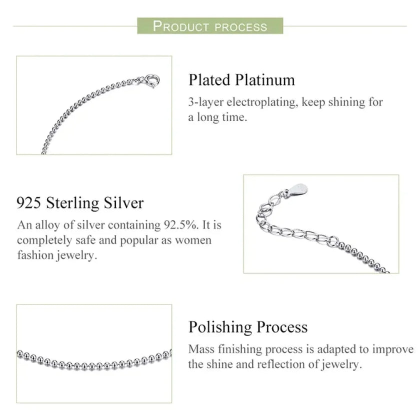 The Essential 925 Sterling Silver Charm Anklet