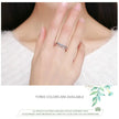 925 Sterling Silver Black & Clear Double Circle CZ Ring