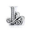 Vintage Openwork 925 Sterling Silver Initial Charm
