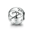Vintage 925 Sterling Silver Twelve Constellations Star Sign Zodiac Beads Charms For Diy Bracelet Necklace