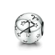 Vintage 925 Sterling Silver Twelve Constellations Star Sign Zodiac Beads Charms For Diy Bracelet Necklace