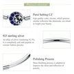 Sterling Silver Snake Chain Bangle Bracelet with CZ Pavé