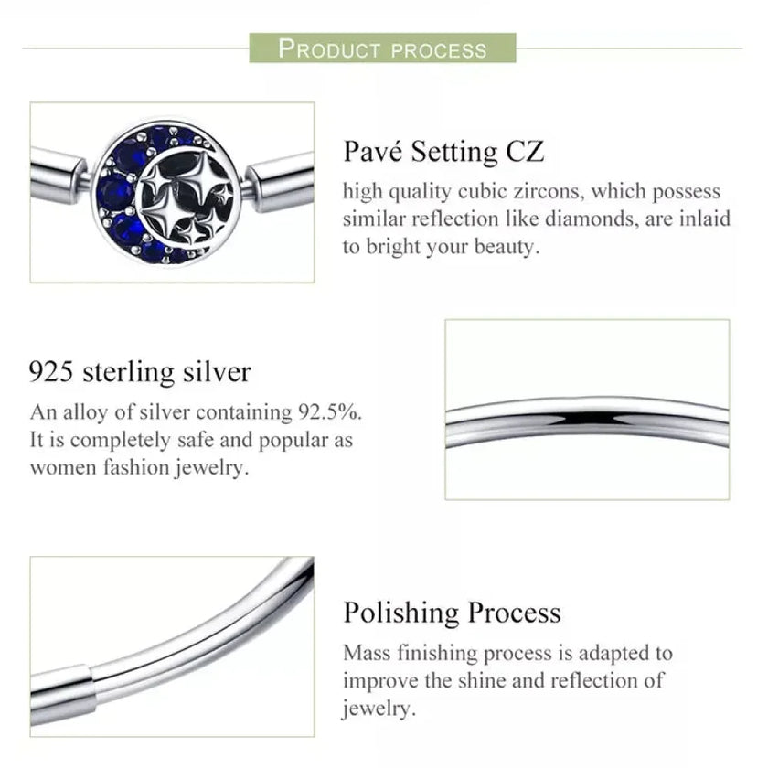 Sterling Silver Snake Chain Bangle Bracelet with CZ Pavé