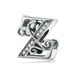 Vintage Openwork 925 Sterling Silver Initial Charm