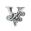 Vintage Openwork 925 Sterling Silver Initial Charm