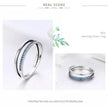 925 Sterling Silver Black & Clear Double Circle CZ Ring