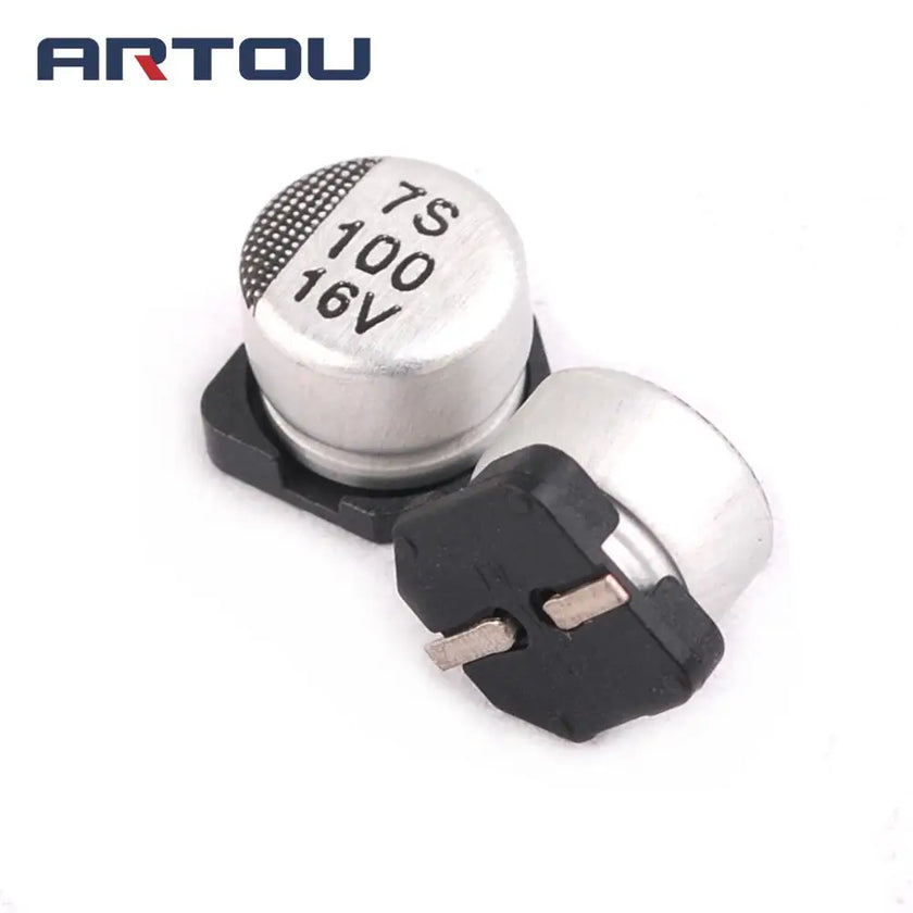 50PCS 16V 100UF 100UF/16V 6.3X5.5MM SMD Aluminum Electrolytic Capacitor