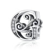 Vintage Openwork 925 Sterling Silver Initial Charm