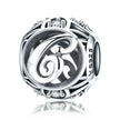 925 Sterling Silver Initial Charm Bead