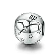 Vintage 925 Sterling Silver Twelve Constellations Star Sign Zodiac Beads Charms For Diy Bracelet Necklace