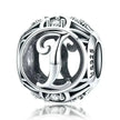 925 Sterling Silver Initial Charm Bead