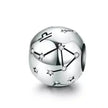Vintage 925 Sterling Silver Twelve Constellations Star Sign Zodiac Beads Charms For Diy Bracelet Necklace