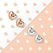925 Sterling Silver Petite Plain Hearts Stud Earrings | Minimalist Fine jewelry