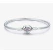 Sterling Silver Infinity Heart Bracelet with CZ