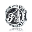 925 Sterling Silver Initial Charm Bead