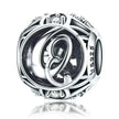 925 Sterling Silver Initial Charm Bead
