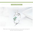 925 Sterling Silver Green Tree & Bird Open Ring