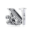 Vintage Openwork 925 Sterling Silver Initial Charm