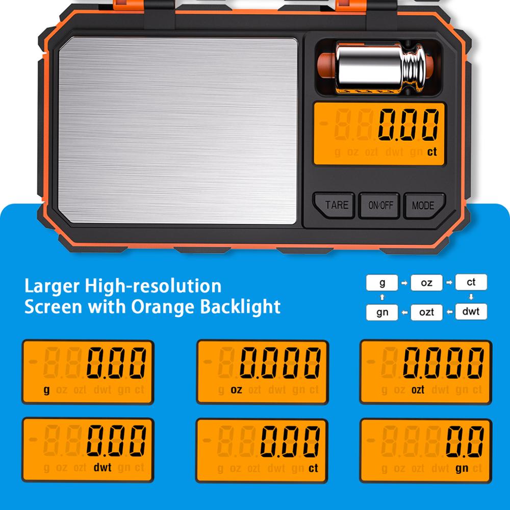 Digital Mini Scale 200g 0.01g Pocket Scale with 50g Calibration Weight Electronic Smart Scale for Food Tablets Jewelry
