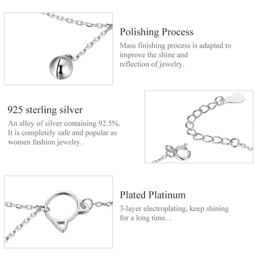 The Essential 925 Sterling Silver Charm Anklet