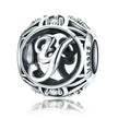 925 Sterling Silver Initial Charm Bead