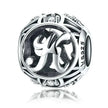 925 Sterling Silver Initial Charm Bead