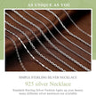 Timeless Elegance: 925 Sterling Silver Adjustable Necklace Chain For Women