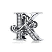 Vintage Openwork 925 Sterling Silver Initial Charm