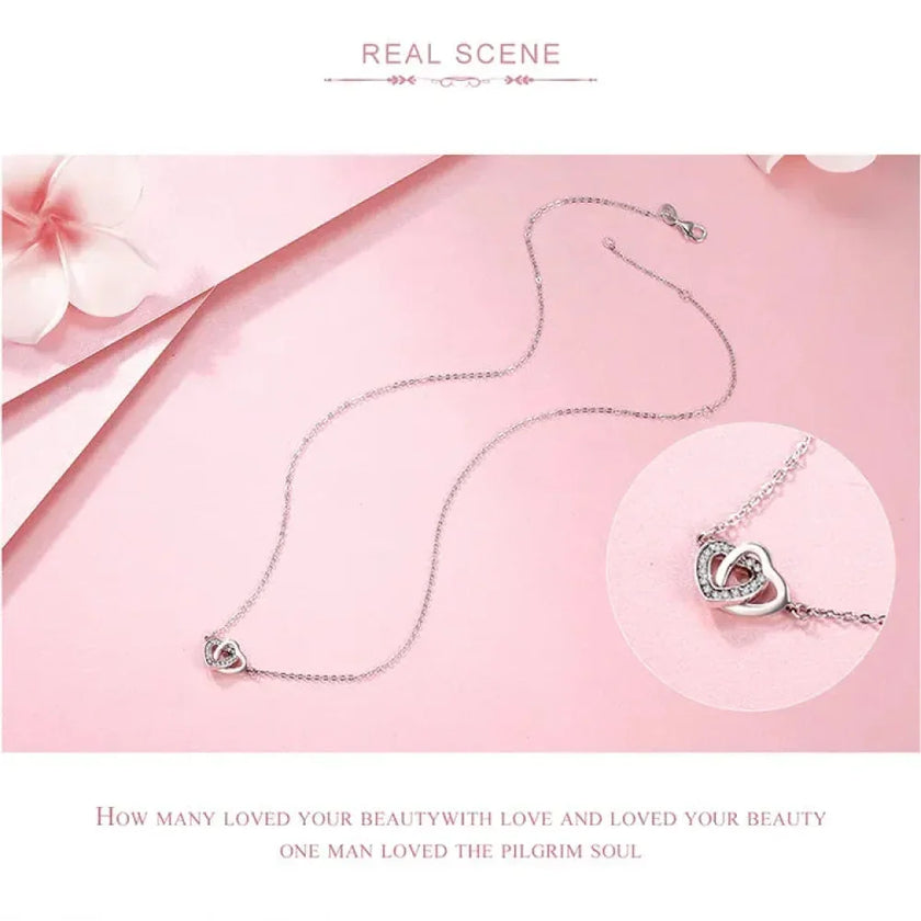 925 Sterling Silver Heart Pendant Necklace - Perfect Valentine'S Day Gift