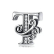 Vintage Openwork 925 Sterling Silver Initial Charm