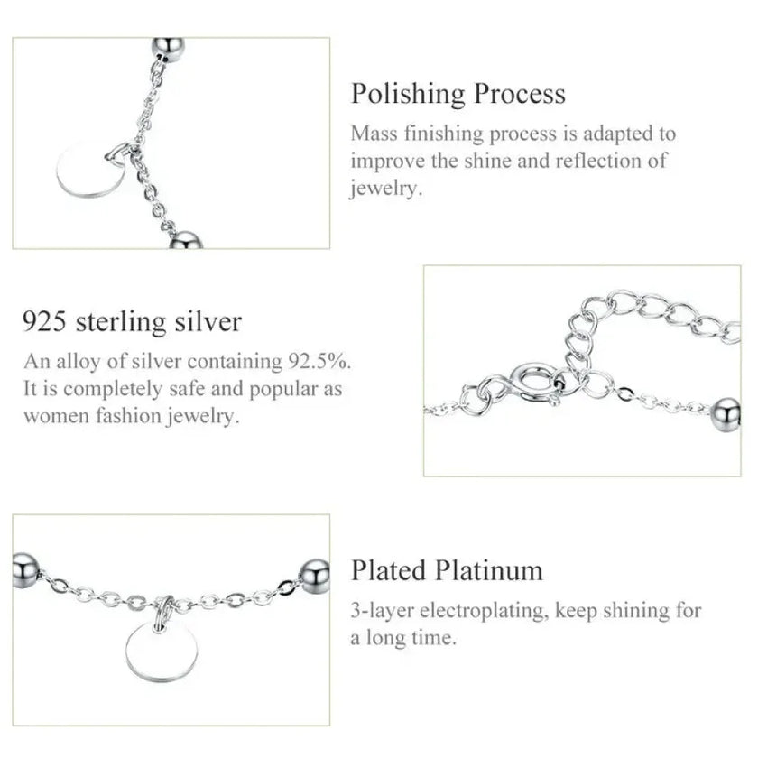 The Modern Geometric 925 Sterling Silver Anklet