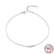 The Delicate 925 Sterling Silver Beaded Anklet