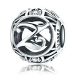 925 Sterling Silver Initial Charm Bead