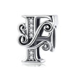 Vintage Openwork 925 Sterling Silver Initial Charm