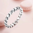 925 Sterling Silver Star & Heart Band Ring