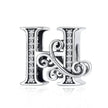 Vintage Openwork 925 Sterling Silver Initial Charm