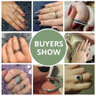 925 Sterling Silver Black & Clear Double Circle CZ Ring