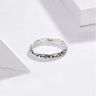 925 Sterling Silver Vintage Embossed Floral Ring