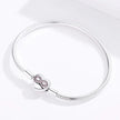 Sterling Silver Infinity Heart Bracelet with CZ