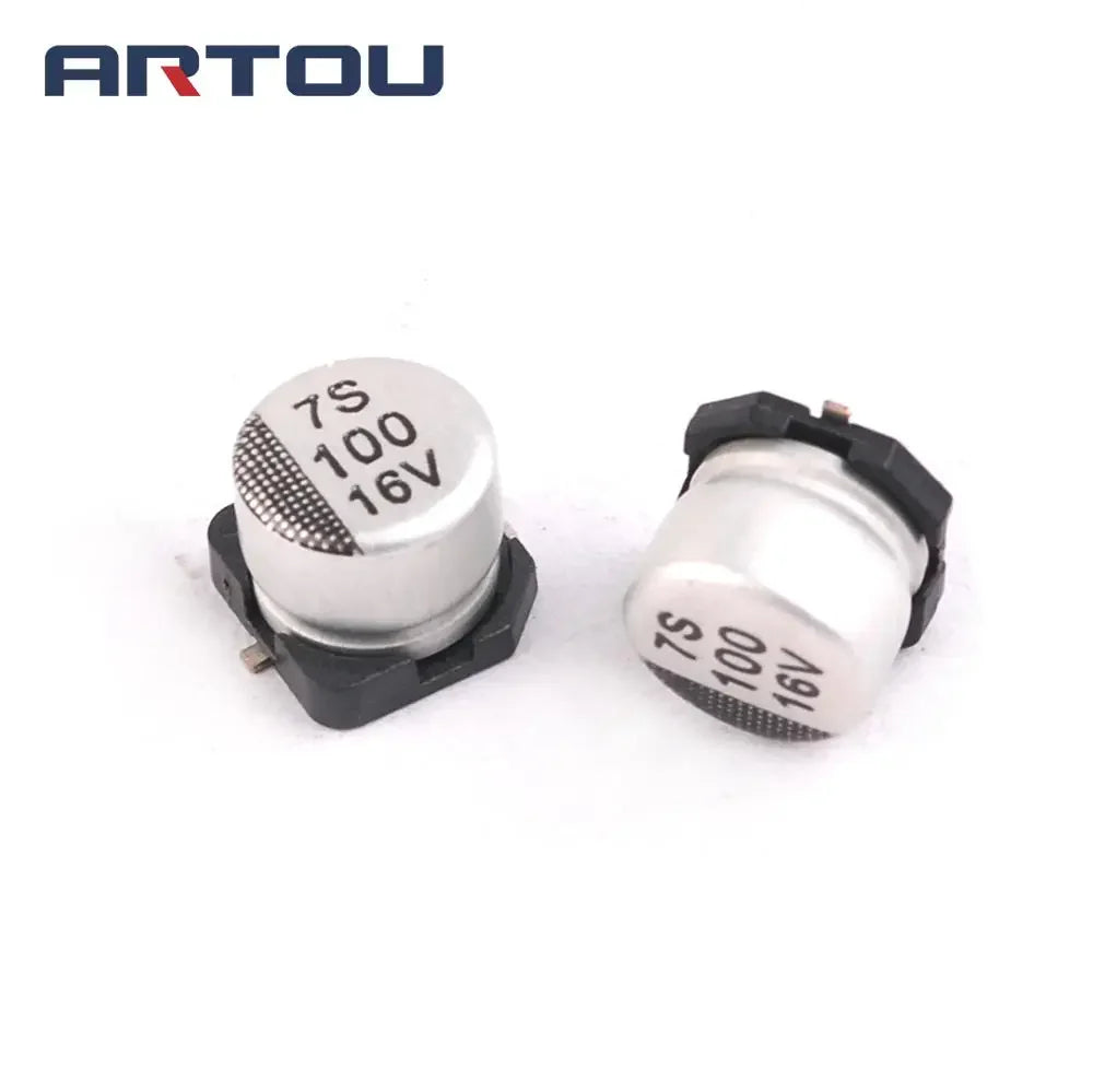 50PCS 16V 100UF 100UF/16V 6.3X5.5MM SMD Aluminum Electrolytic Capacitor