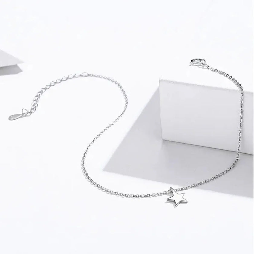 The Celestial 925 Sterling Silver Star Anklet