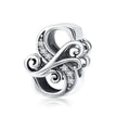 Vintage Openwork 925 Sterling Silver Initial Charm
