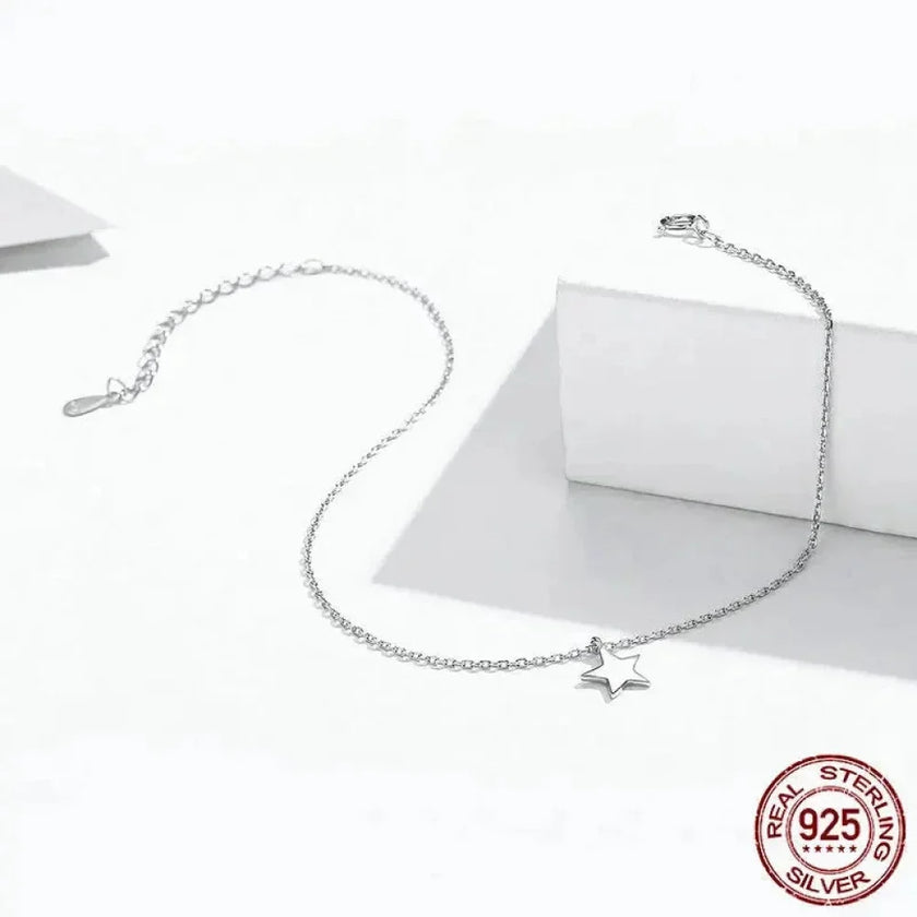 The Celestial 925 Sterling Silver Star Anklet