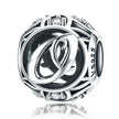 925 Sterling Silver Initial Charm Bead