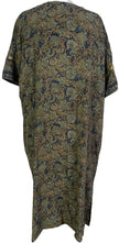 PRC6833 Avatar Long Pure Silk Kimono Sleeved Duster with Belt